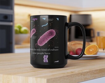 Microbiology Mug, Cultured Bacteria 15oz Mug