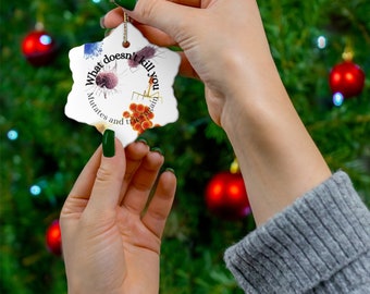 Cosa non ti uccide Ornamenti in ceramica 3 forme tra cui scegliere / Gioco di parole microbiologico