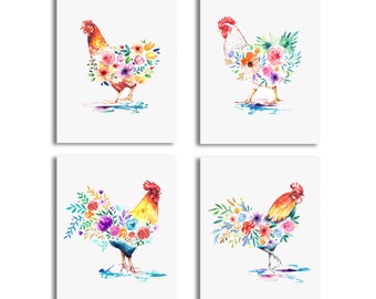 Rooster Art Print Etsy