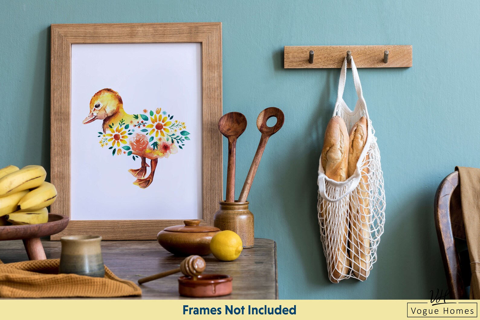 Set of 4 Animal Prints Kitchen Decor Baby Animal Artwork Etsy