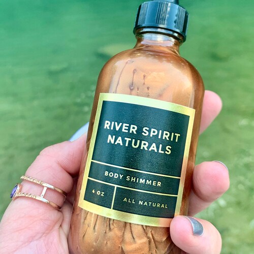 Body Shimmer Oil 24k Drip 4 Oz Etsy