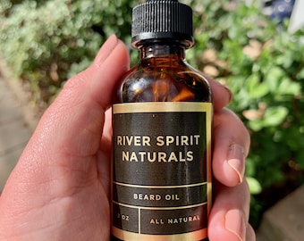 Aceite para barba de vainilla bourbon: hecho a mano y totalmente natural (56 ml)