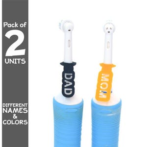 Personalized Toothbrush Labels. Custom Toothbrush with Silicone Name Tag. Pack of 2 labels or more.