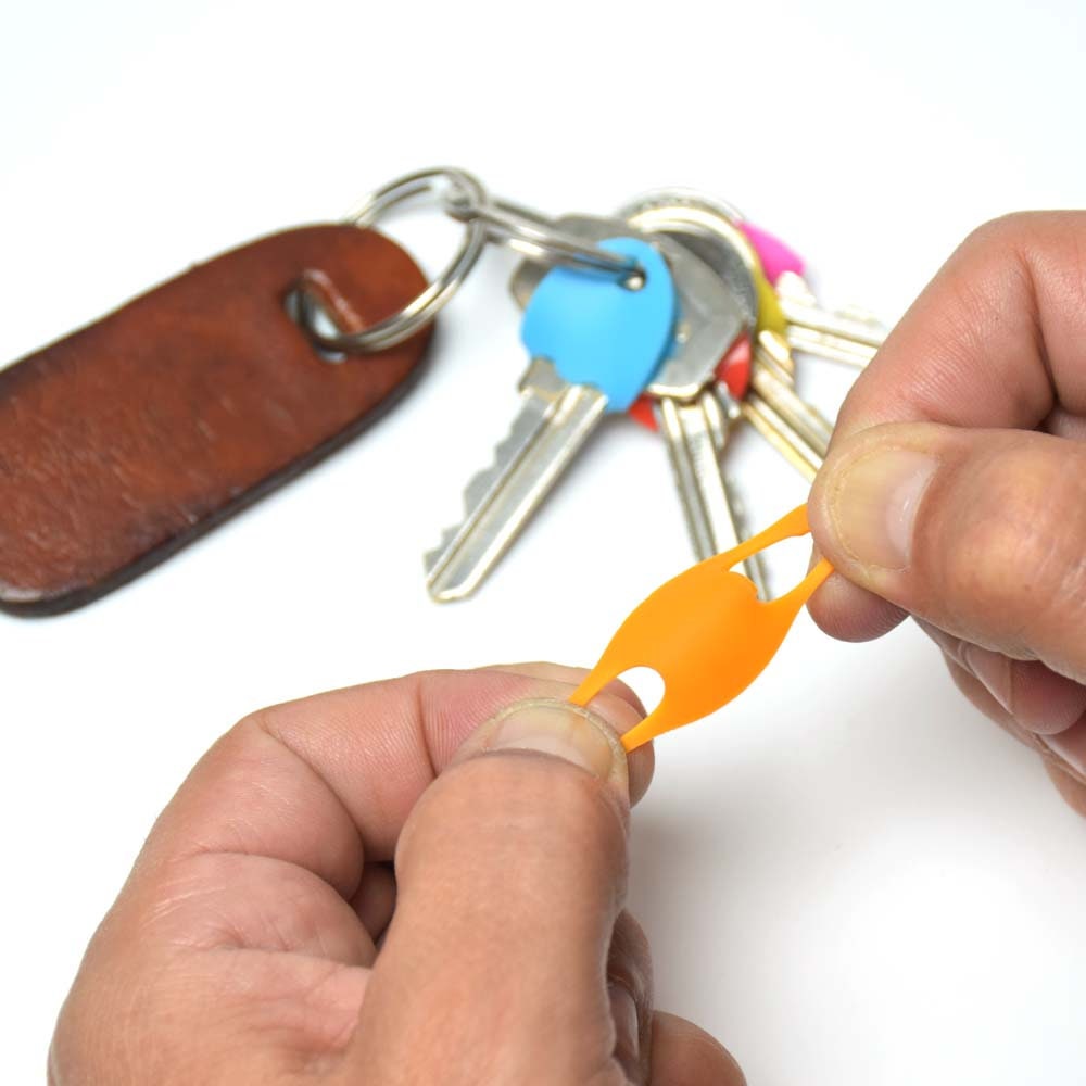 24 fundas de etiquetas para llaves, identificadores de plástico, con varios  colores para identificar tus llaves : Productos de Oficina 