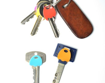 Silicone Key Cap Identifiers: Mixed Color Key Covers, Pack of 12