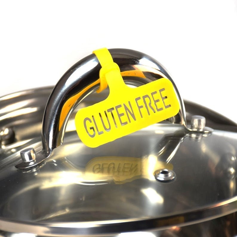 Gluten Fee Silicone Labels Fo Kitchen. Set Of 4 Tags Fo