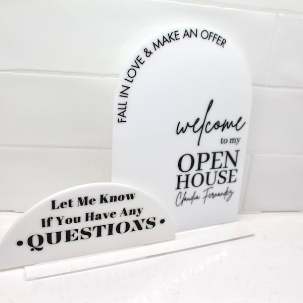 Open House Sign | personalized open house sign | Realtor Sign| Acrylic Sign