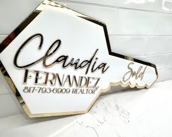 Personalized Realtor Closing Key Sign | Acrylic Sold Sign