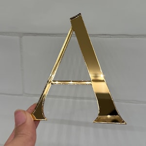 Acrylic Adhesive Letters, Personalized text, Custom Wording Sign, Gold Lettering, Gold Letters