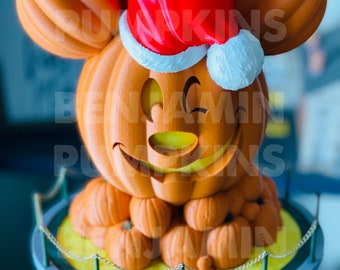 Santa Hat Accessory For Mouster Pumpkin Head (Hat Only)