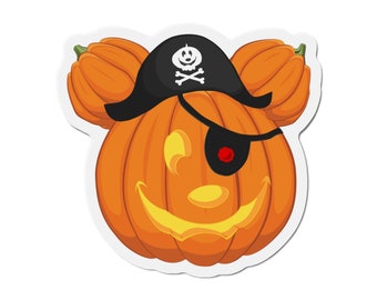 Pirate Mouster Pumpkin Head Die-Cut Magnet