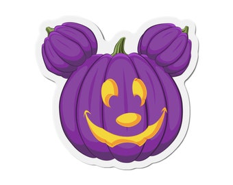 Purple Mouster Pumpkin Head Die-Cut Magnet