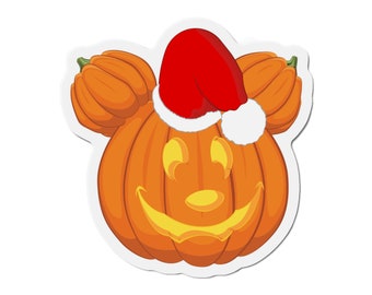 Santa Mouster Pumpkin Head Die-Cut Magnet