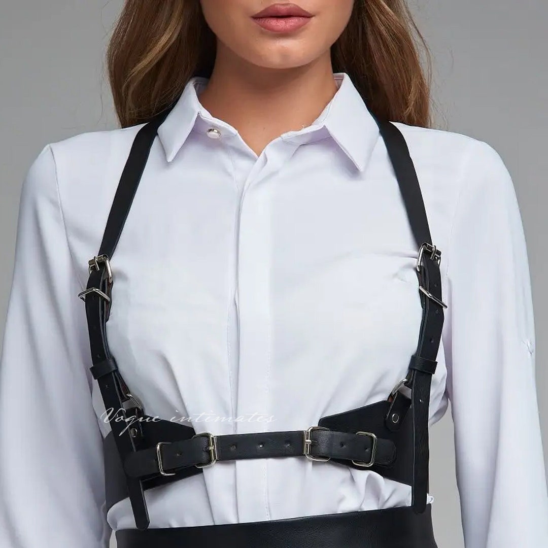 PU Leather Womens Suspender Harness Belt Dark Academia - Etsy