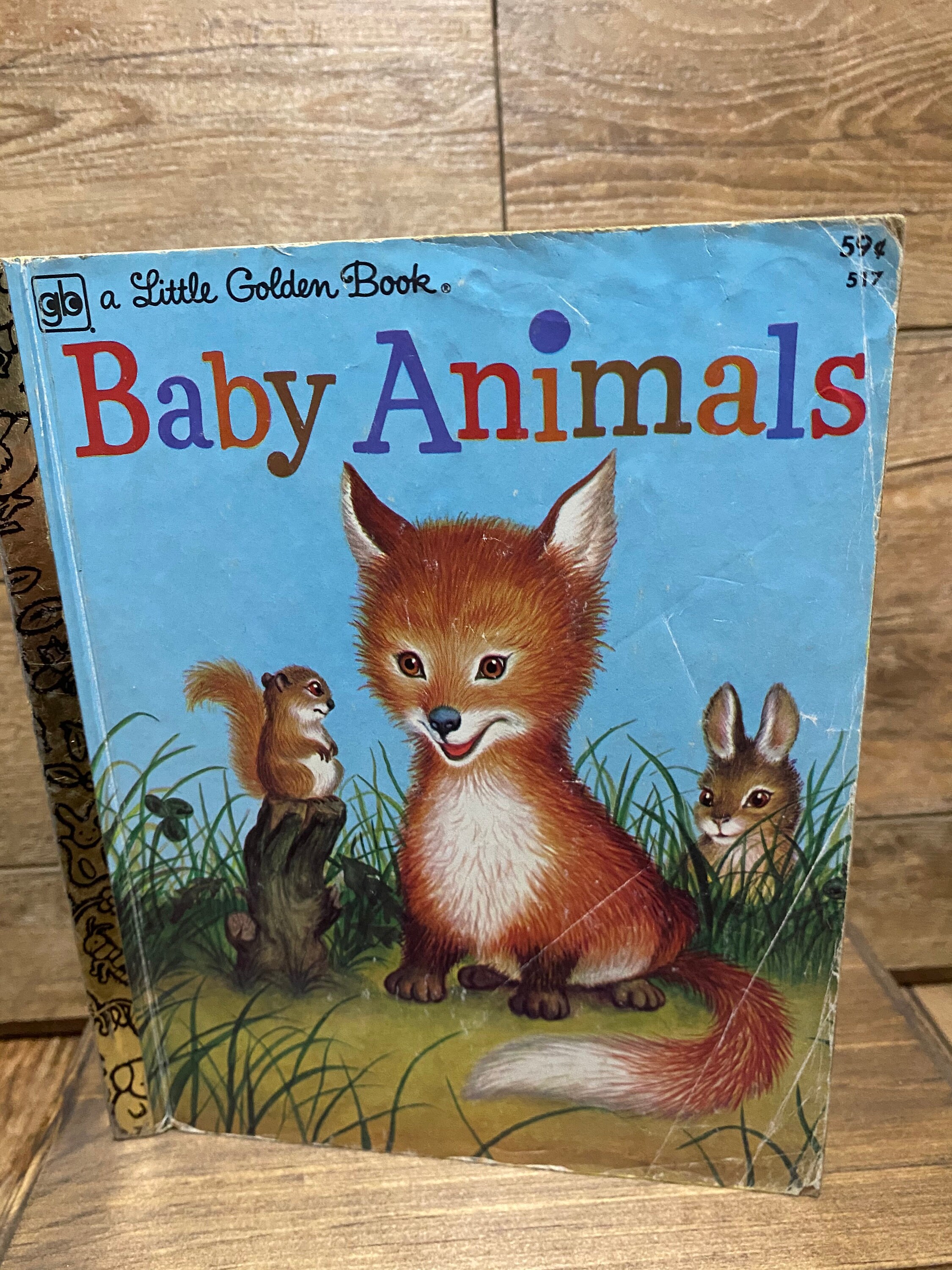 Vintage Little Golden Baby Animals Children Book Etsy