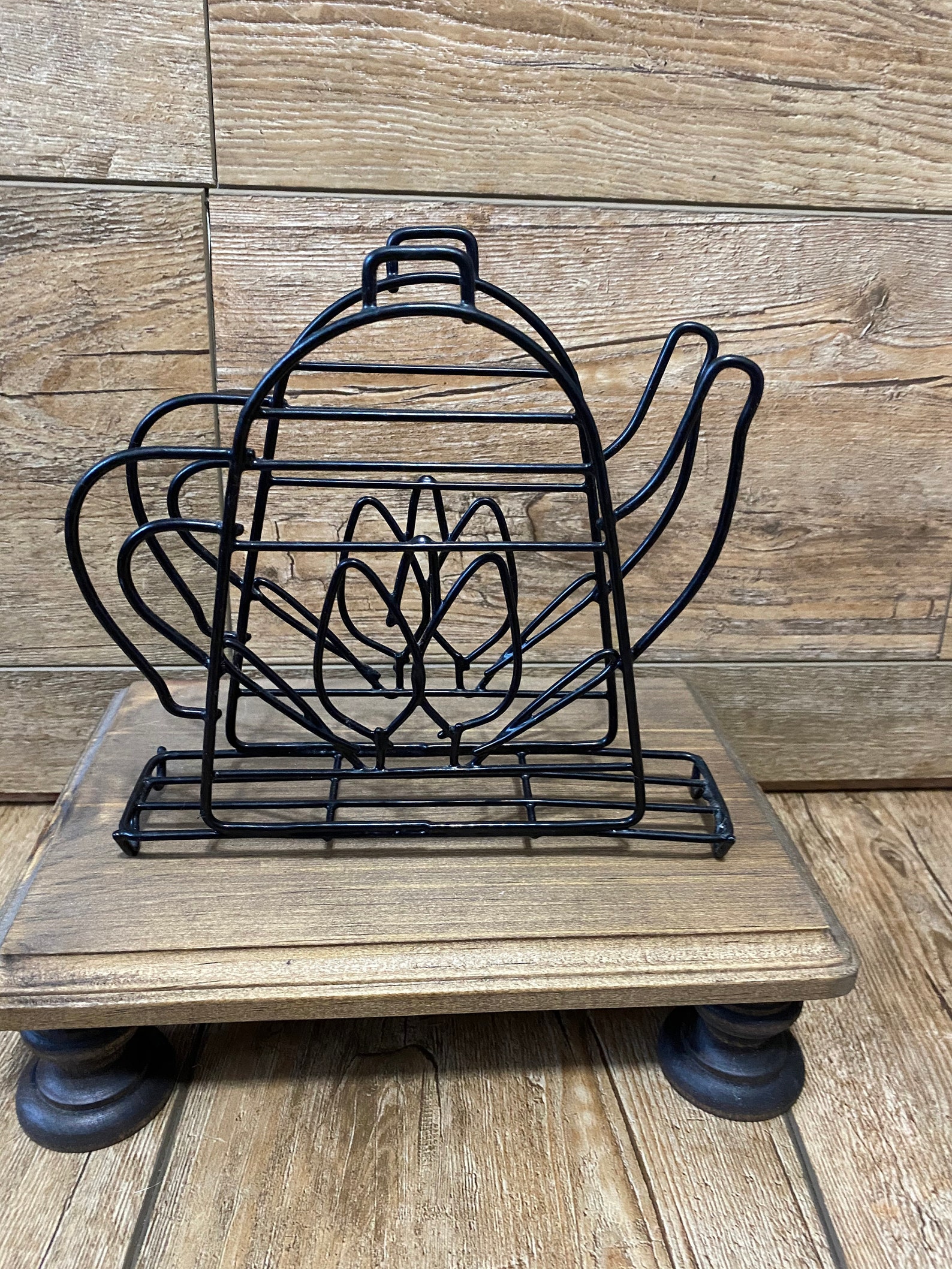 Teapot Shaped Metal Napkin Holder Napkin Storage Kitchen Etsy