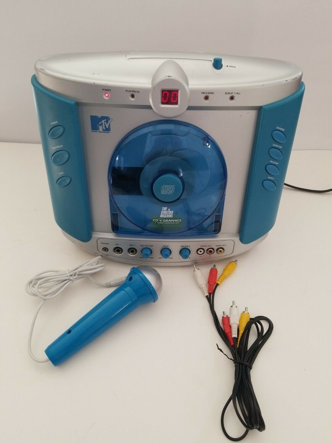 MTV Karaoke Machine SMGK1000 The Singing Machine w / mic &AV Etsy