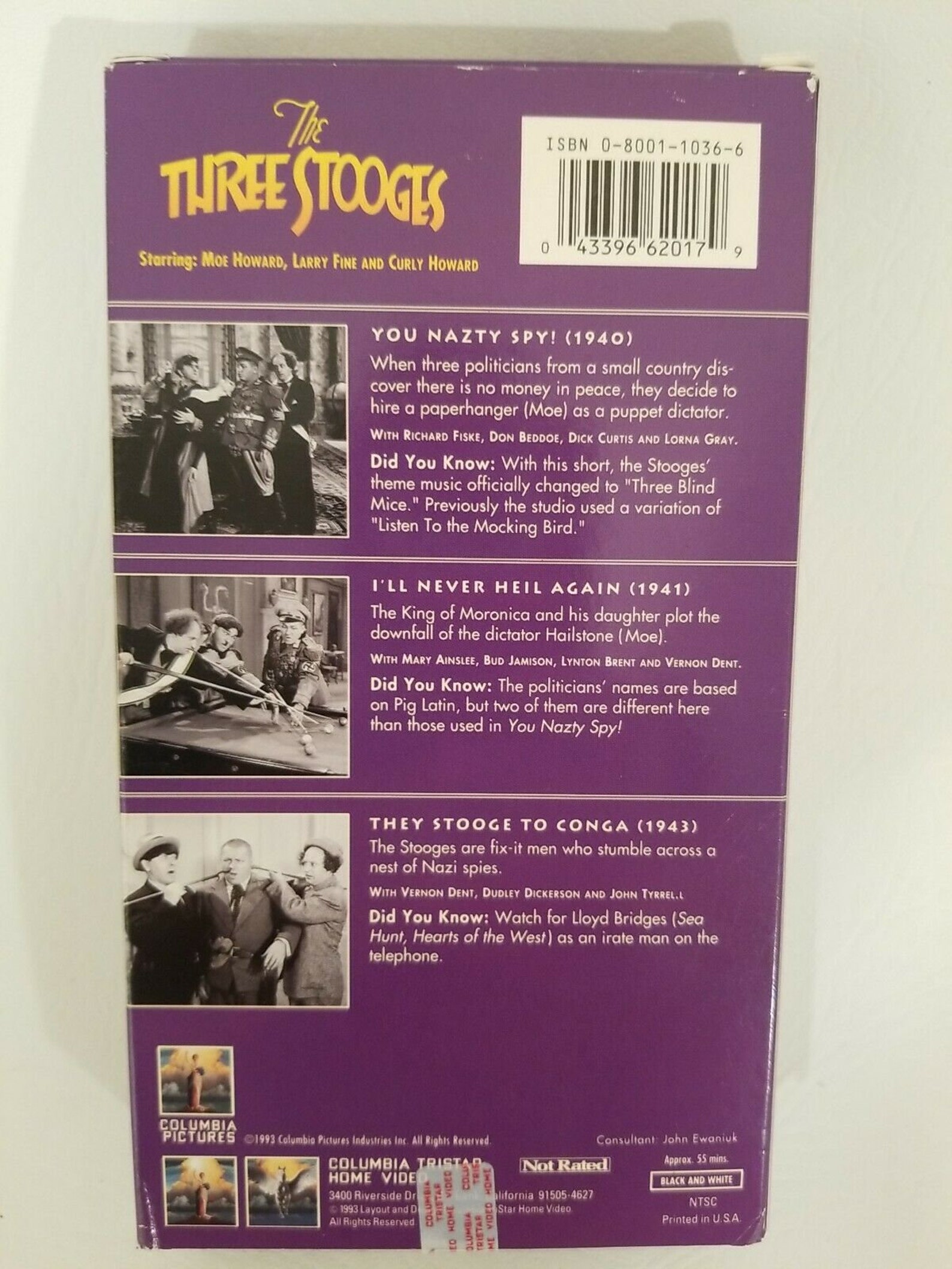 The Three Stooges:They Stooge to Conga 1993 VHS | Etsy