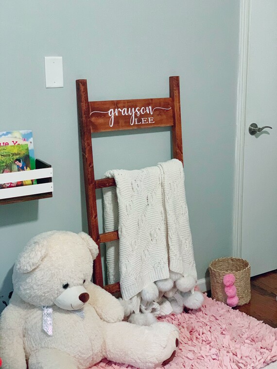 Baby blanket ladder Nursery Furniture Baby Decor Etsy