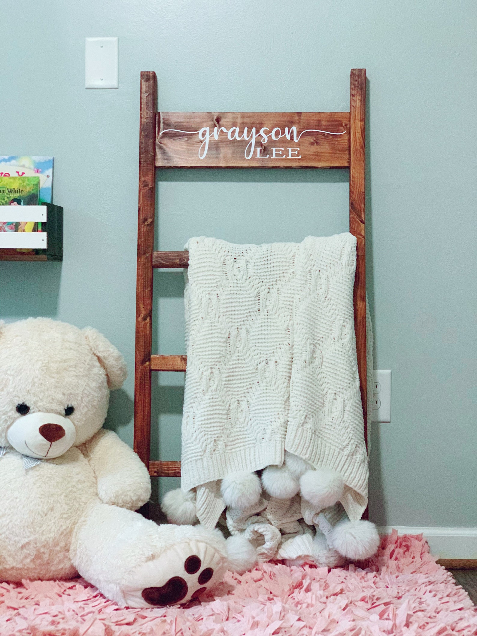 Baby blanket ladder Nursery Furniture Baby Decor Etsy