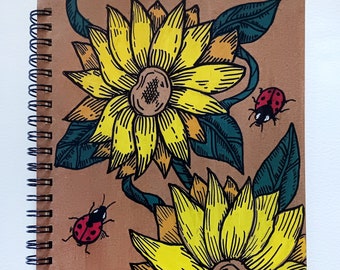 Hand-painted A5 Notebooks | Floral Motif Journal