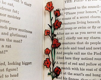 Hand-painted Acrylic Wildflower Bookmark