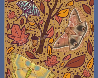 Moth Grove | Original Borderless Art Print