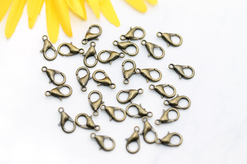 Findings 20 Lobster Clasps 10mm Antique Style Clasps Etsy