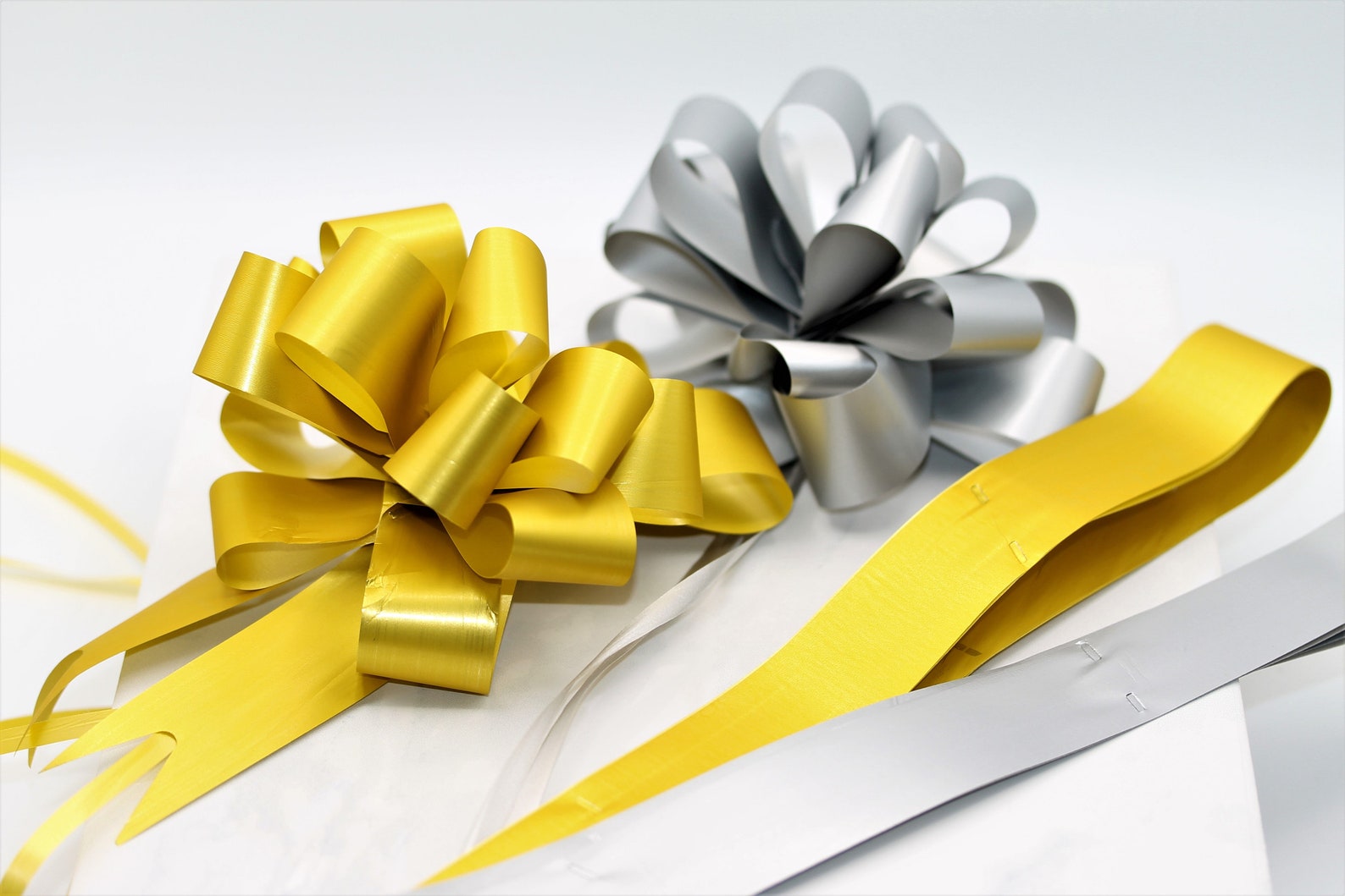 String Bows Pull String Bows Gold Bows Silver Bows Gift Etsy