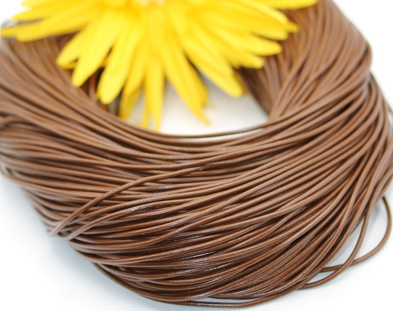 Genuine Leather Cord Findings Leather Cord by Ft Brown Etsy