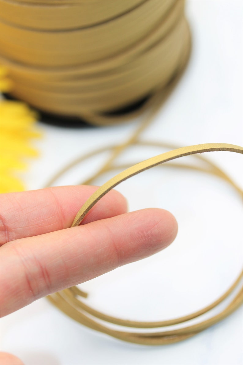 Jewelry making Jewelry supply Gold leather cords Necklace cord Faux cord Leather cords Findings Jewelry findings Crafting supplies