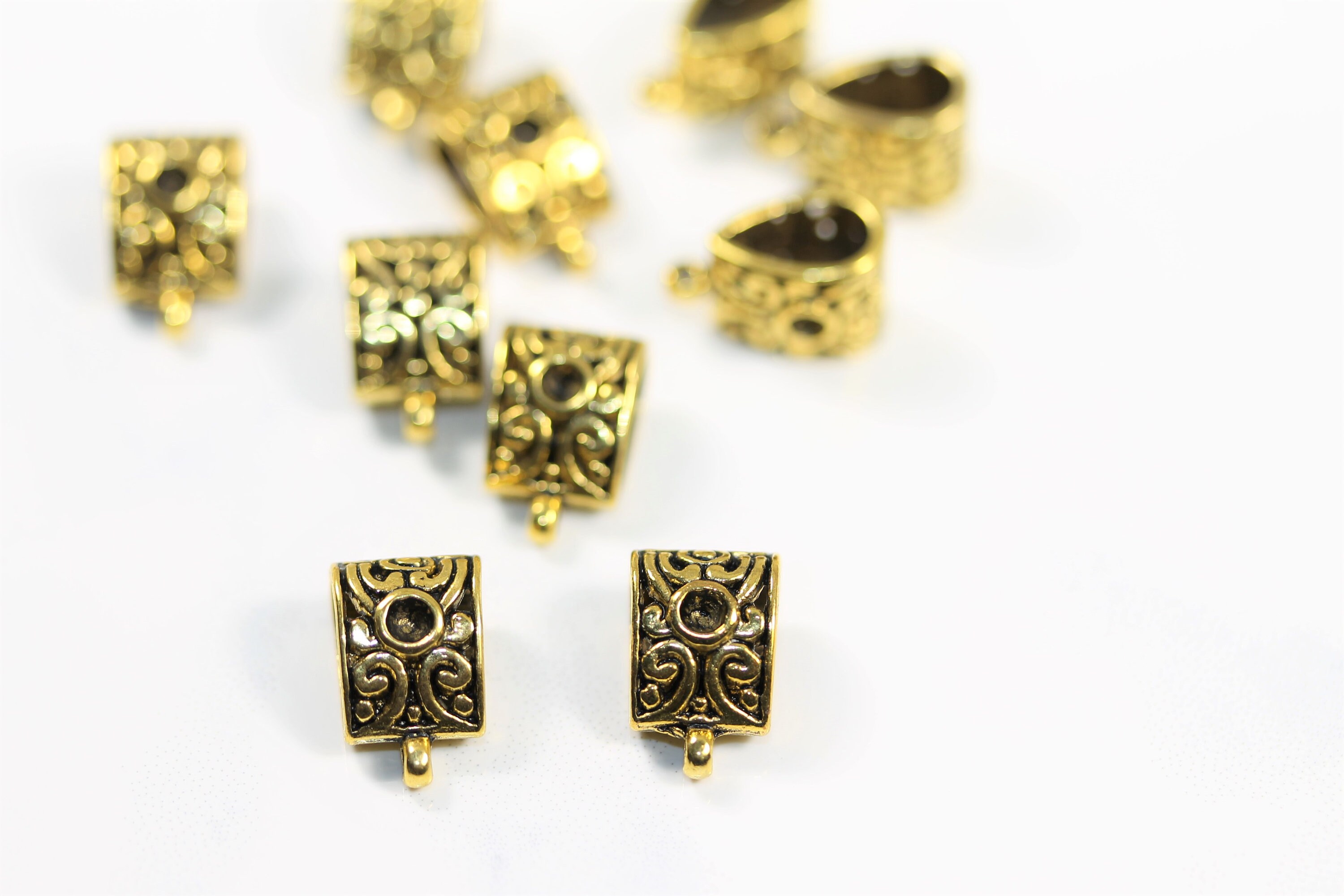 Jewelry findings Bail findings Jewelry supplies Bails Gold Etsy