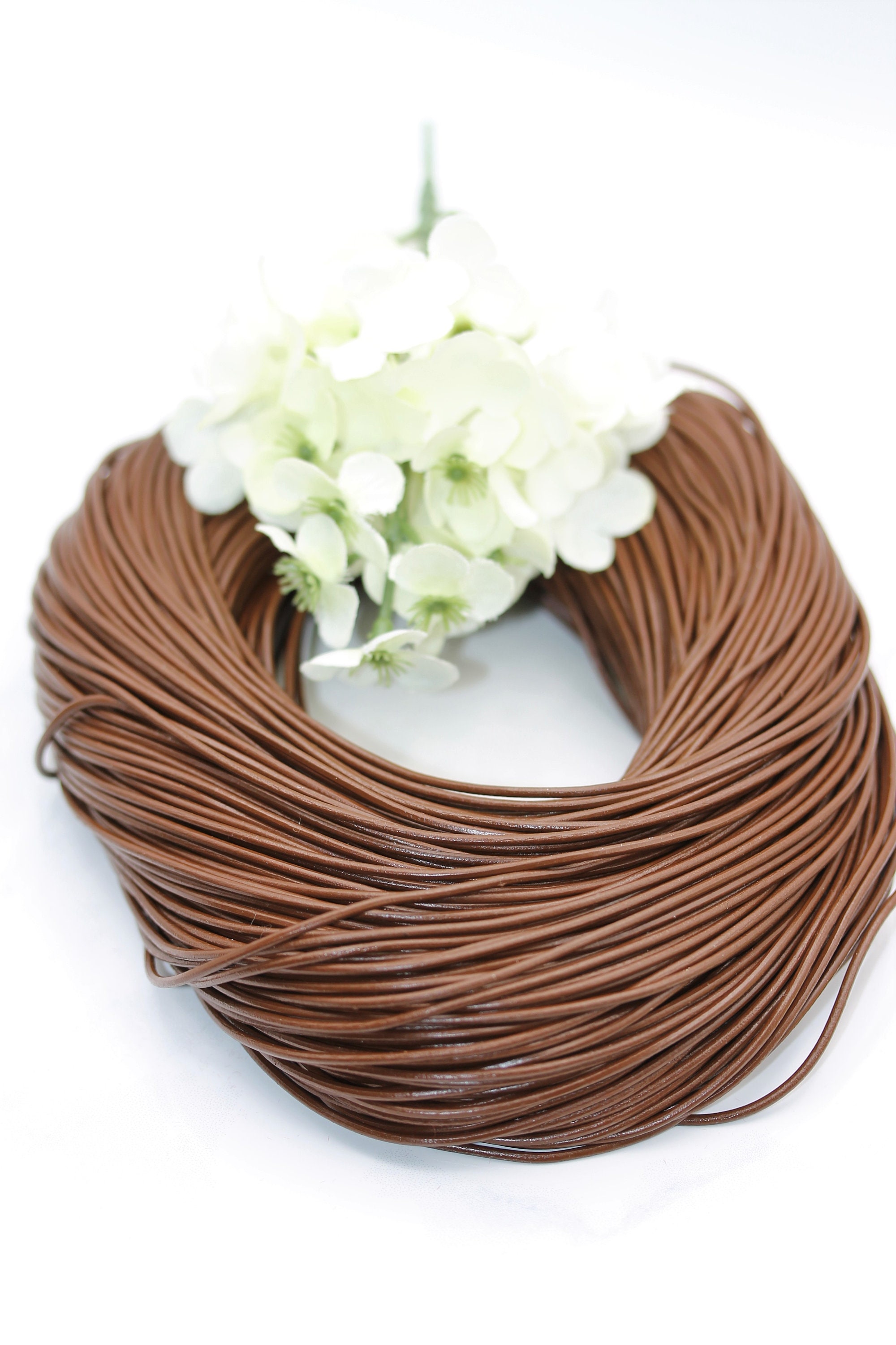 Genuine Leather Cord Findings Leather Cord by Ft Brown Etsy