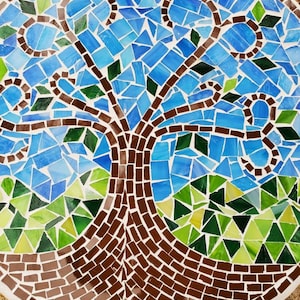 Tree of Life Mosaic Garden Stone