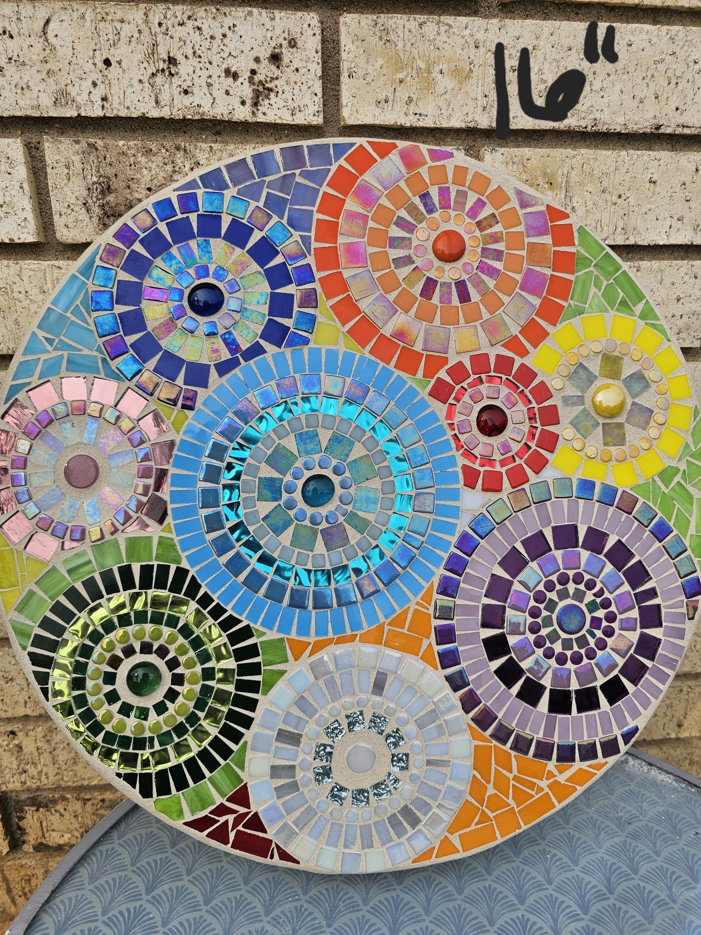 Rainbow of Colors Mosaic Garden Stone - Etsy