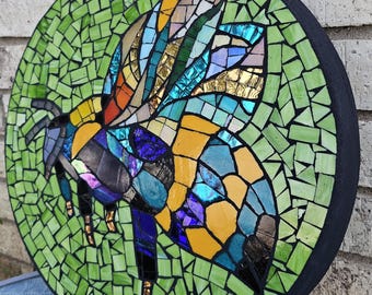 Honey Bee Mosaic Garden Stone