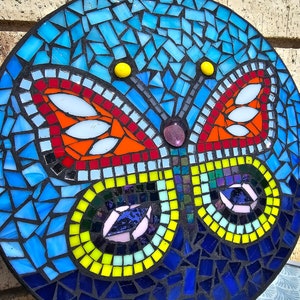 Butterfly Mosaic Garden Stone