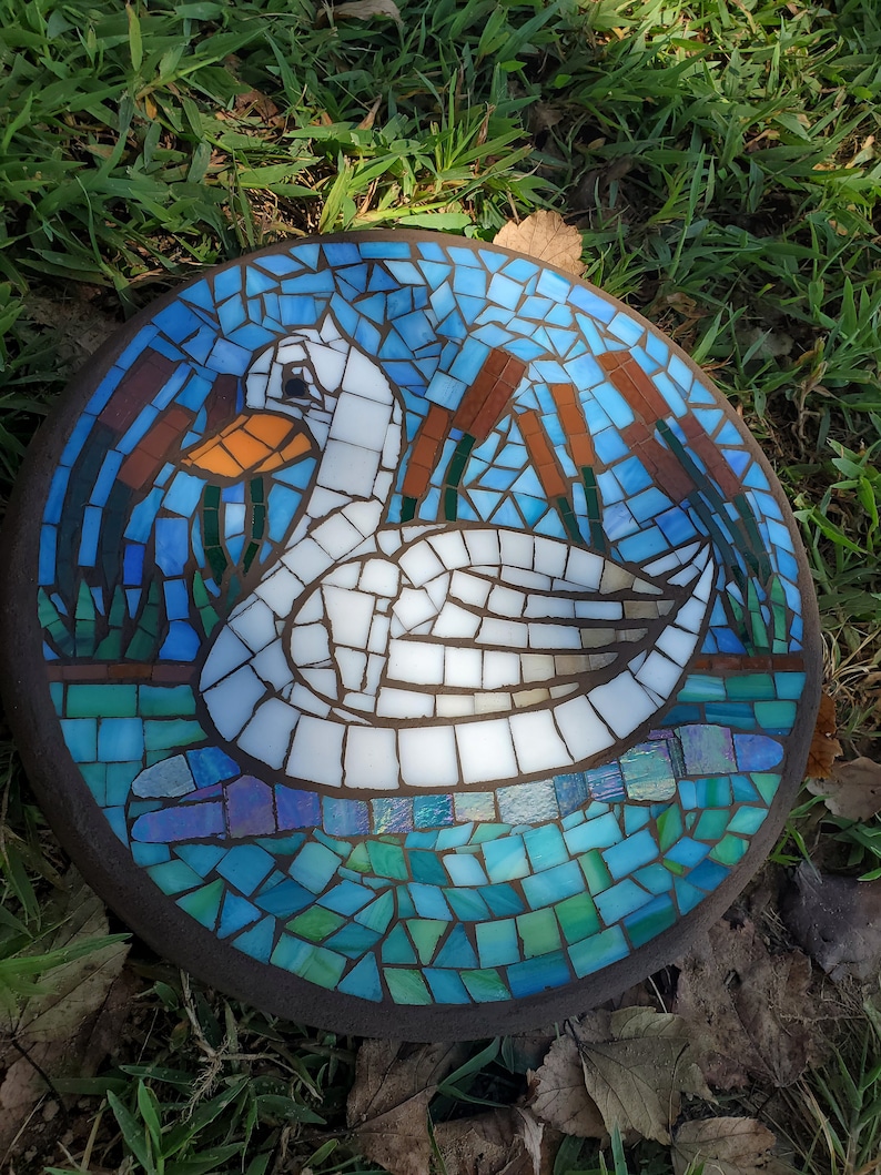 Duck Mosaic Garden Stone - Etsy