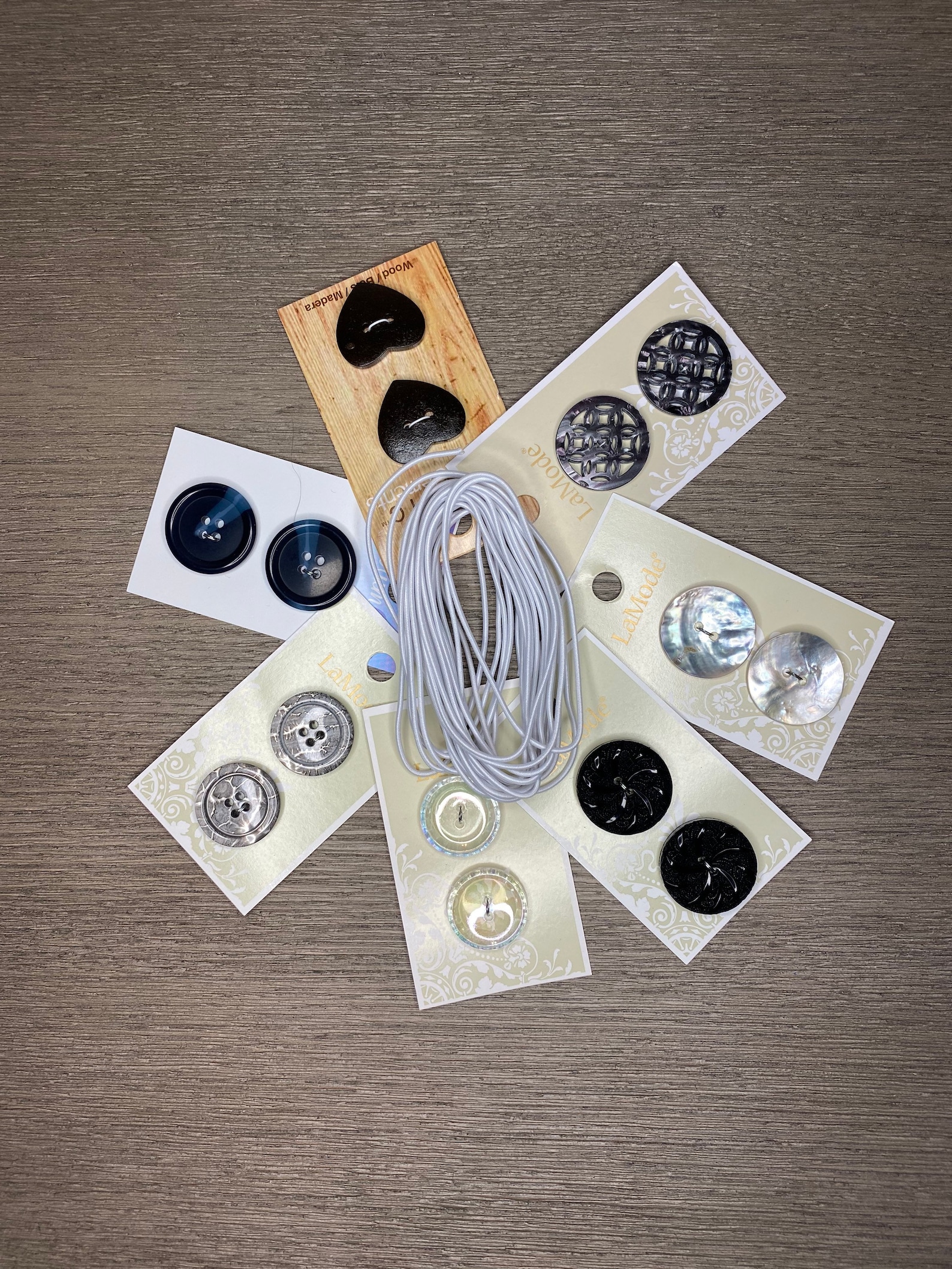 White/black Elastic Loop Closure & Button Etsy