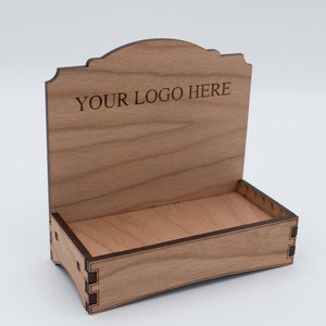 File digitale fai da te - Porta biglietti da visita - Porta biglietti da visita o da ufficio con spazio per logo - Glowforge & Laser