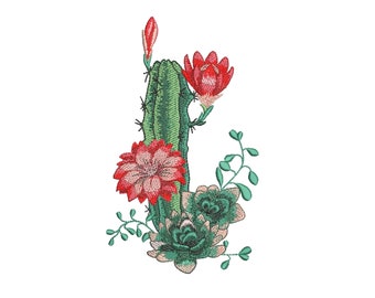 Embroidery Cactus Etsy