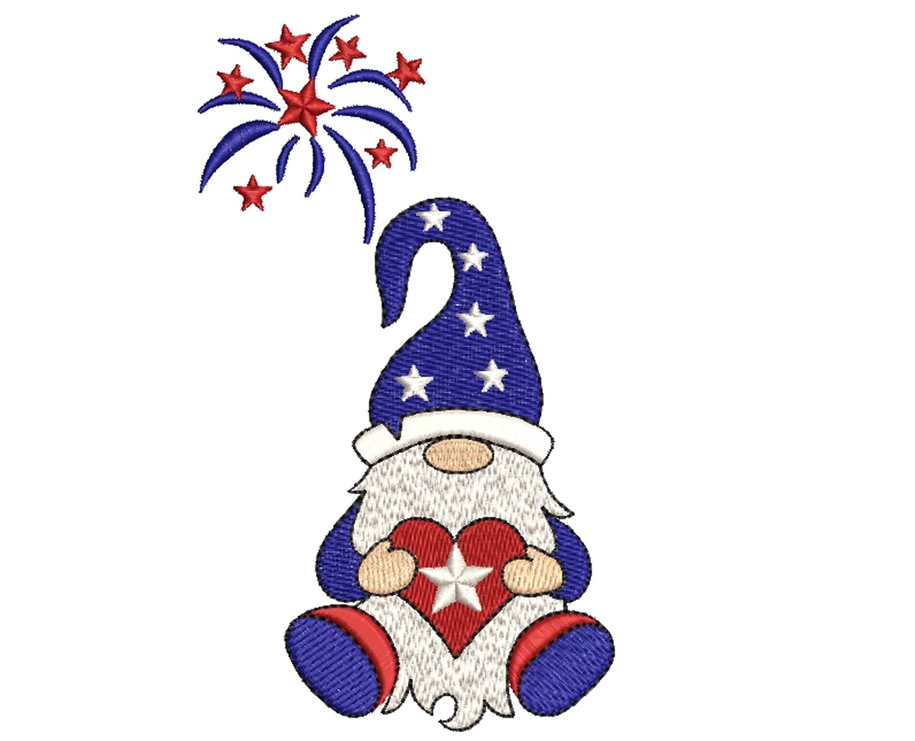 Amercian gnome embroidery designs 4th of july gnomes  etsy