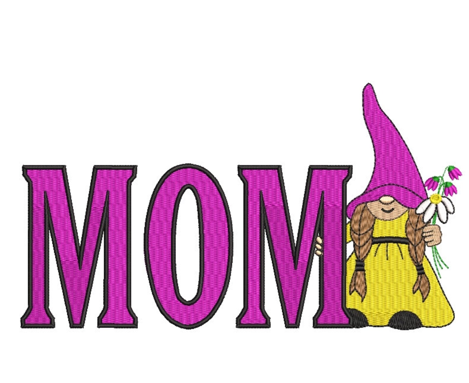 Gnome for mom embroidery designs holiday embroidery designs  etsy