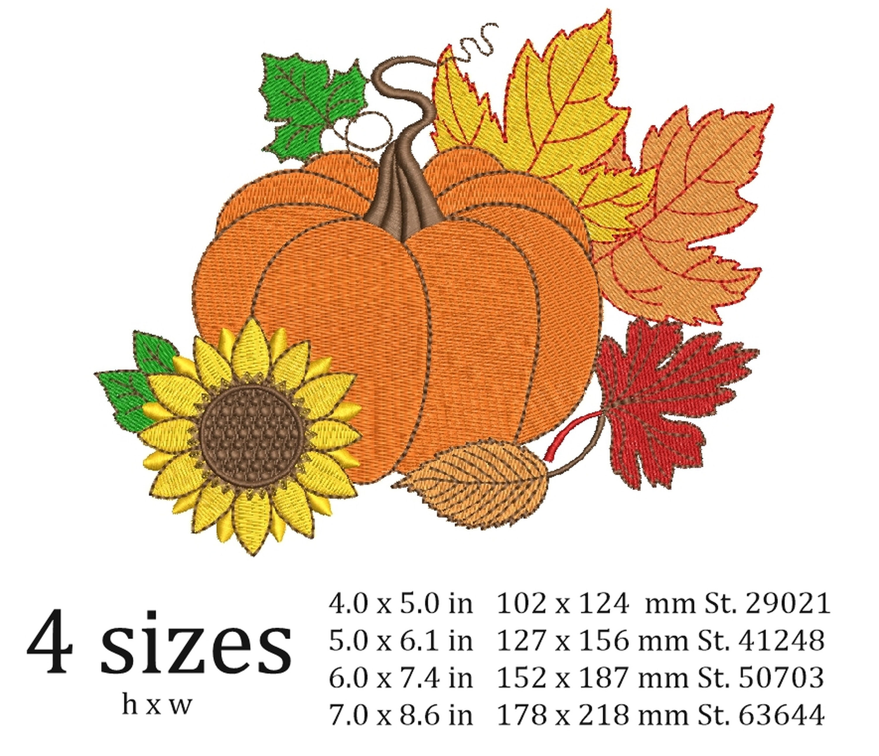 Fall Embroidery Designthanksgiving Machine Embroideryautumn Etsy