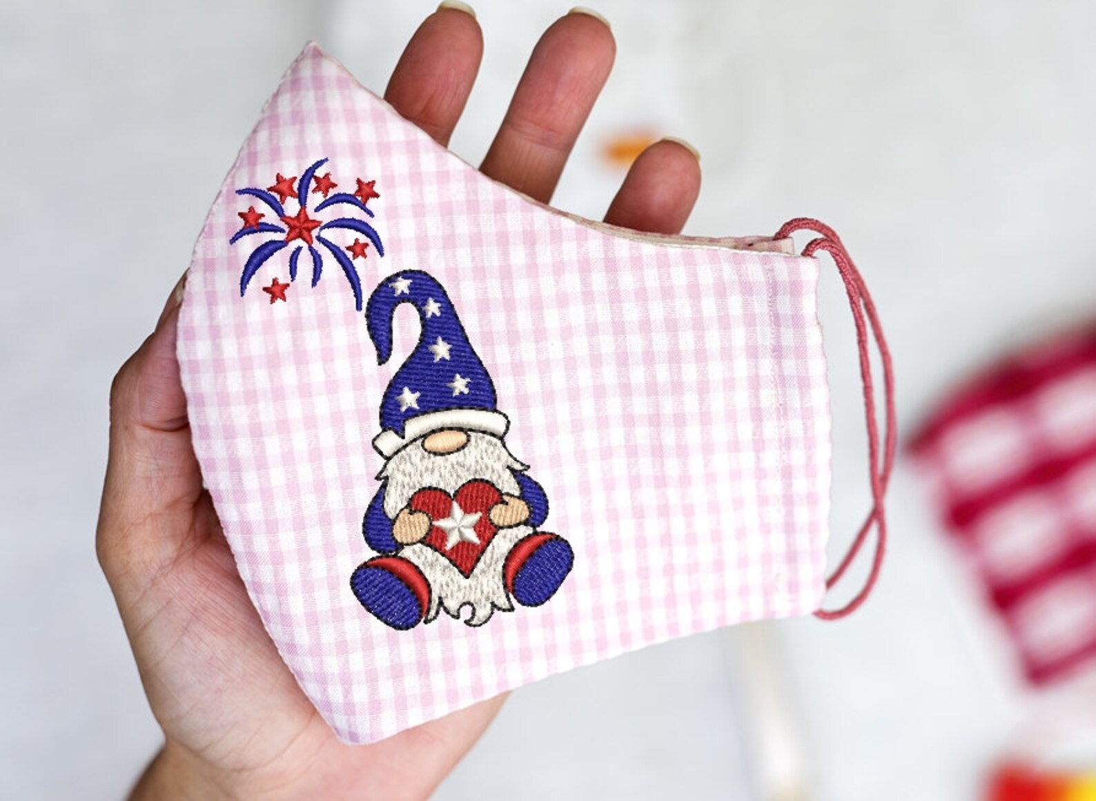 Amercian Gnome Embroidery