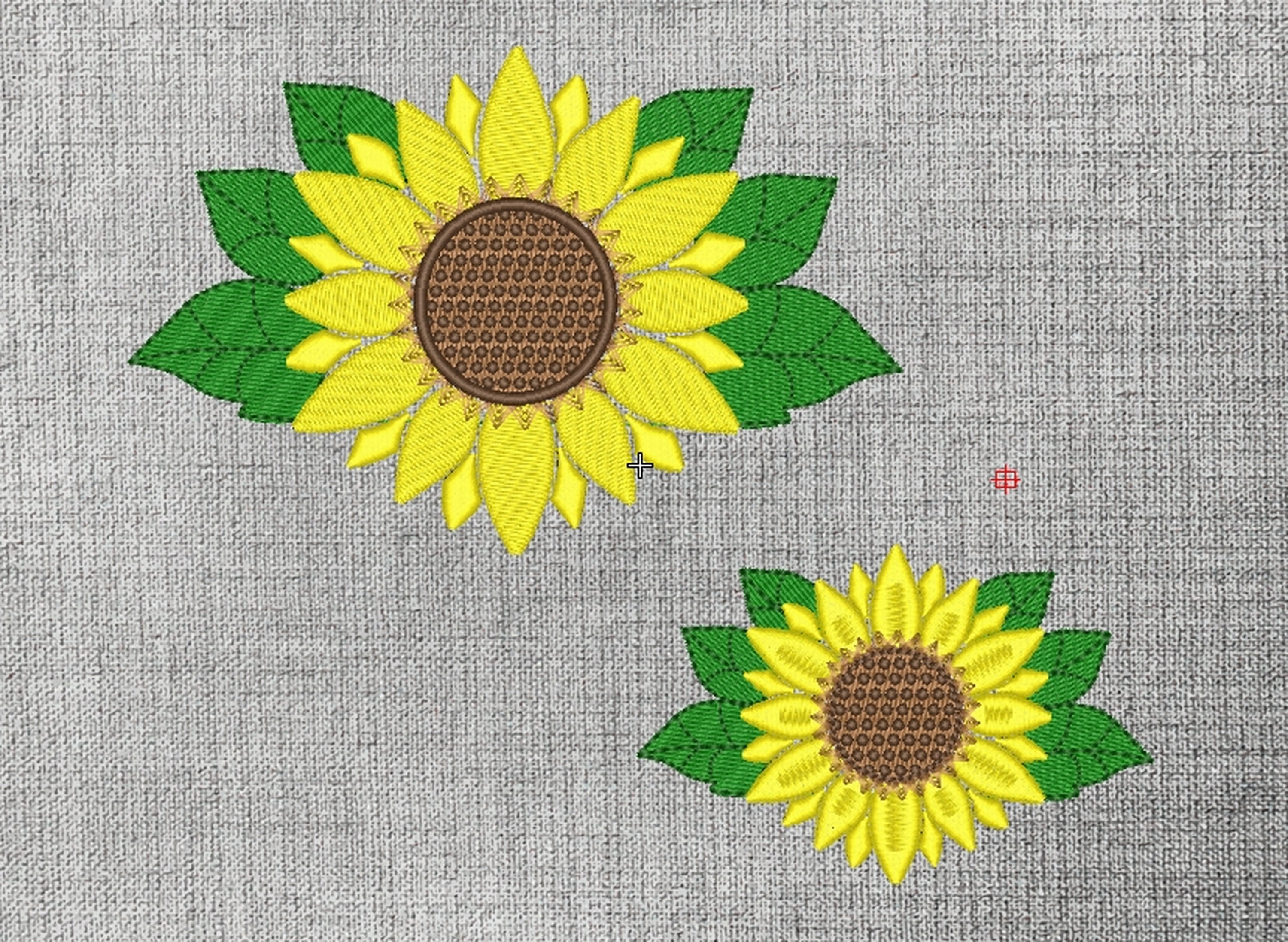 Sunflower machine emboidery designFlower machine embroidery Etsy