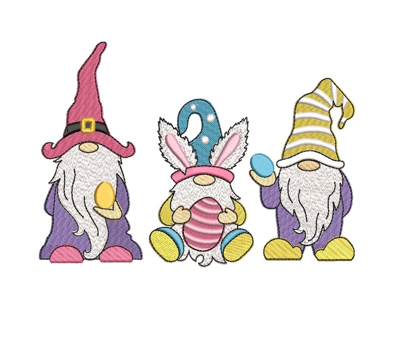 Easter Gnomes embroidery designs holiday embroidery designs Etsy