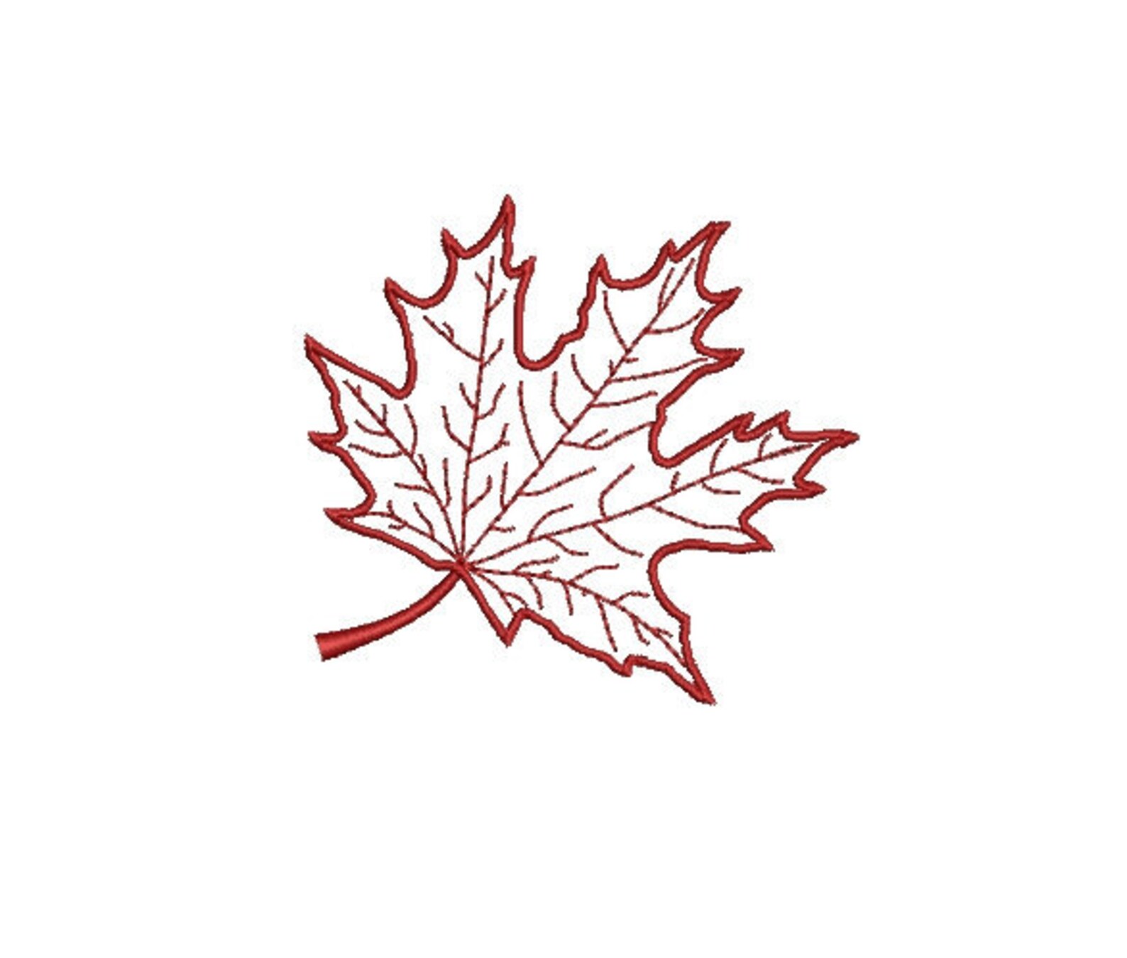 Maple Leaf machine Embroidery Design Fall Embroidery Design Etsy