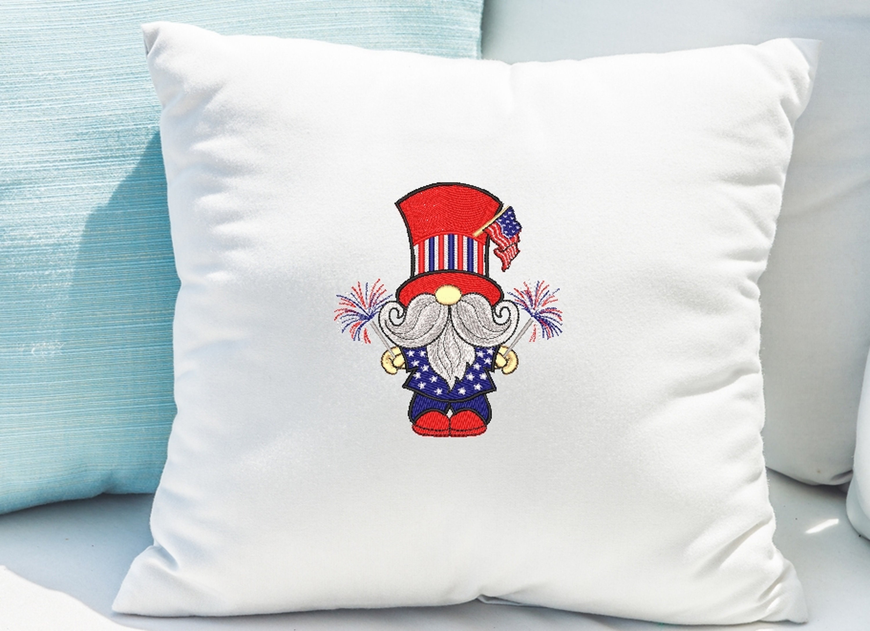 Amercian gnome embroidery designs 4th of july gnomes  etsy
