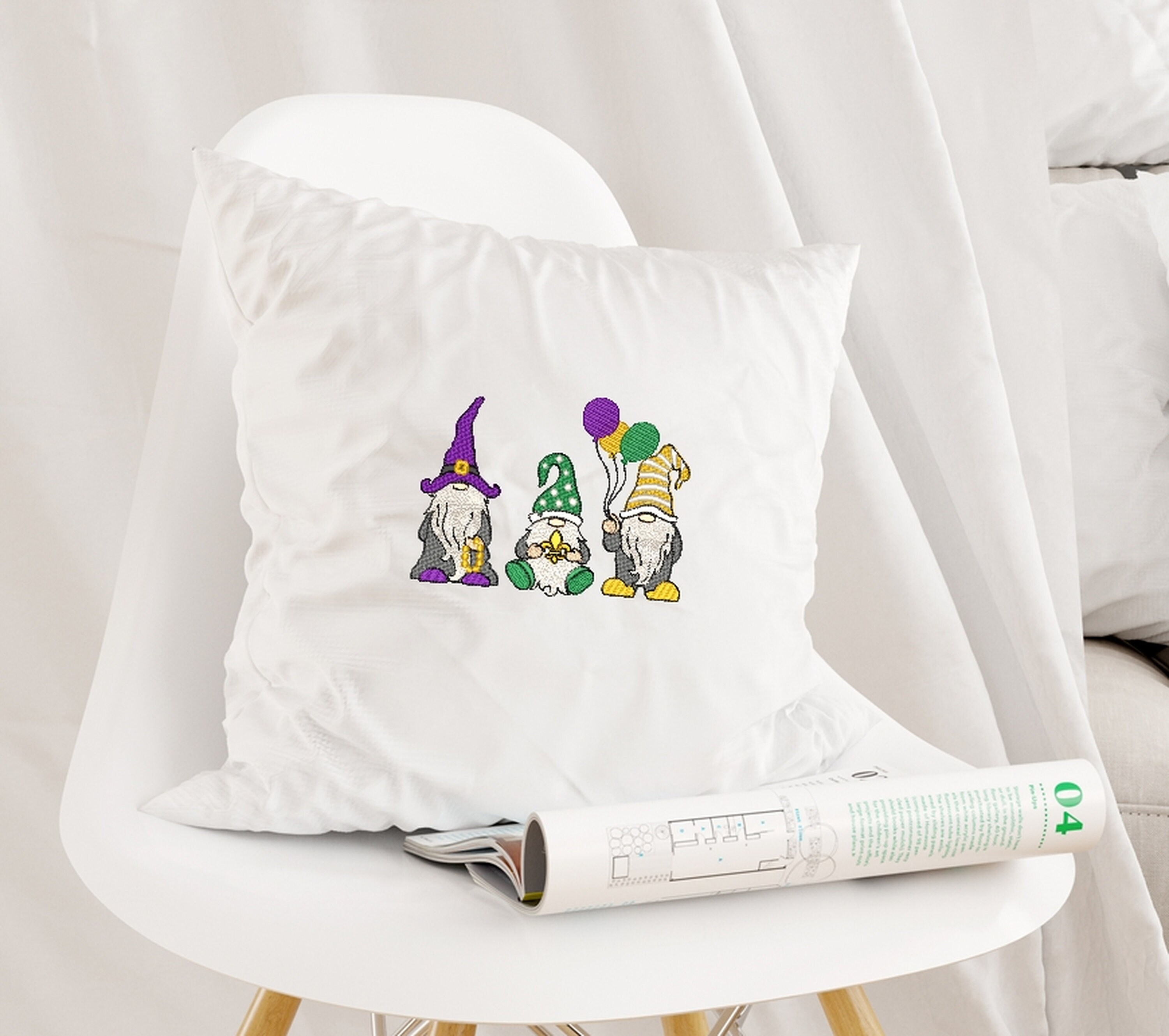 Mardi gras gnomes embroidery design 3 sizes instant download  etsy Mardi gras gnomes embroidery design 3 sizes instant download  etsy